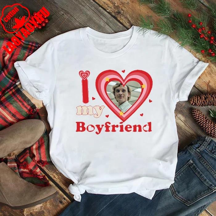 I Love My Hot Boyfriend TShirt Funny Couple Graphic T Shirt Unisex BF Gifts Casual Sport Streetwear Adult Ropa Hombre S