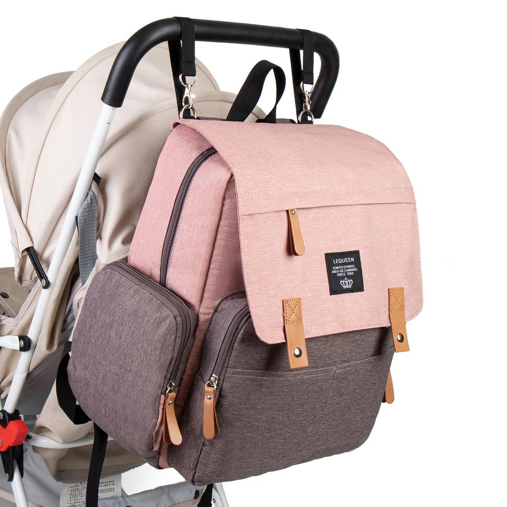 Lequeen Nappy Backpack Bags Mummy Large Capacity Bag Mom Baby Multi-function Waterproof Outdoor Travel Diaper Bags for Baby Care