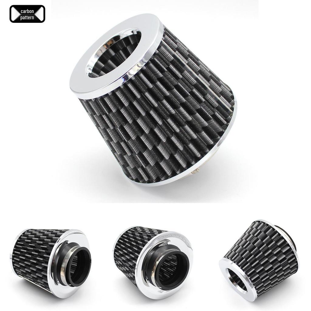 Universal 76MM Aluminum Intake Pipe & Air Filter Kit - Mushroom Head Design
