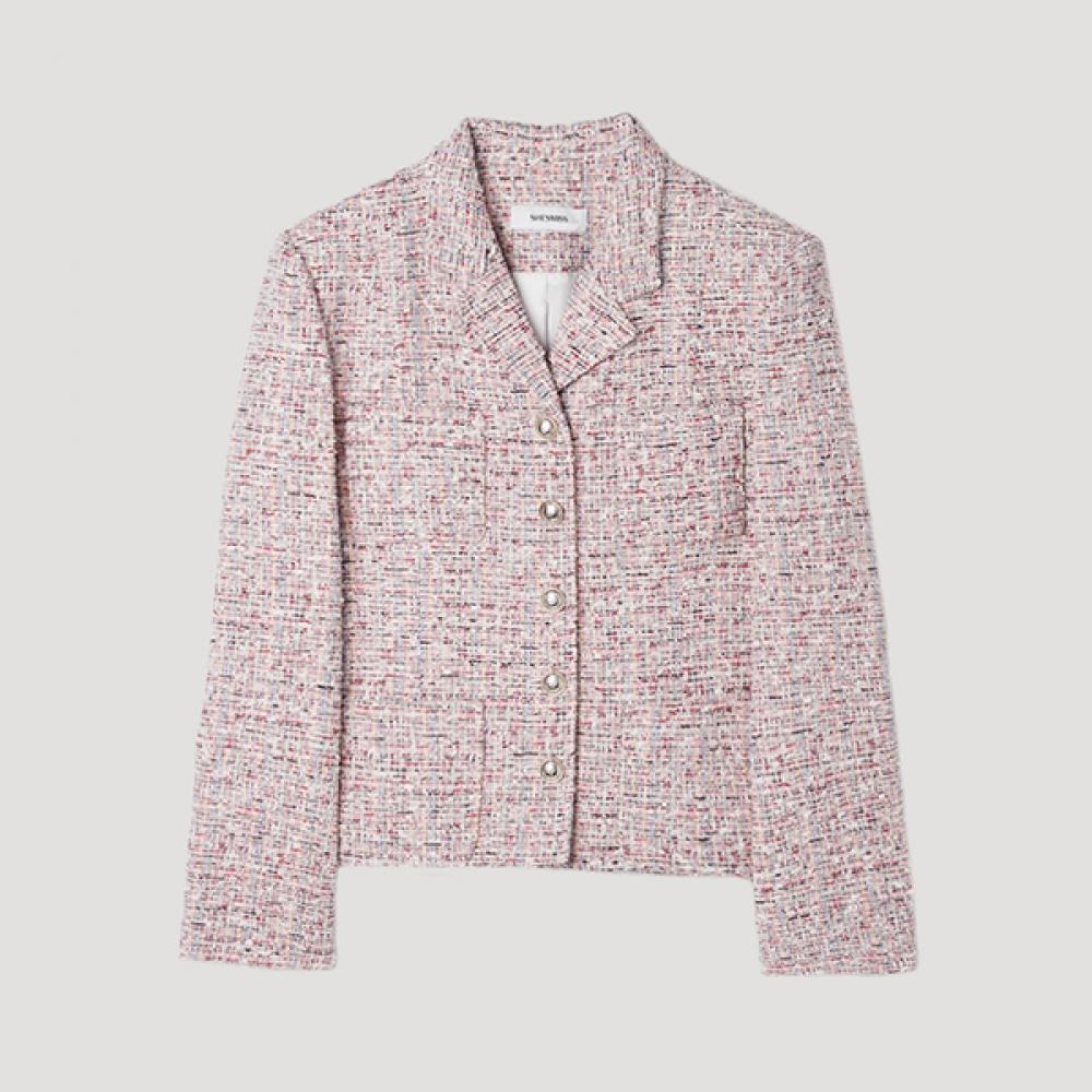 

Піджак з блискучим твідовим коміром She Smiss Swwjkp11070 Pink/66