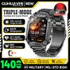 New Outdoors Durable Military Men Smart Watch 1400mAh battery 5ATM Swim LED flashlight+SOS Red Light Sports Call Smartwatch