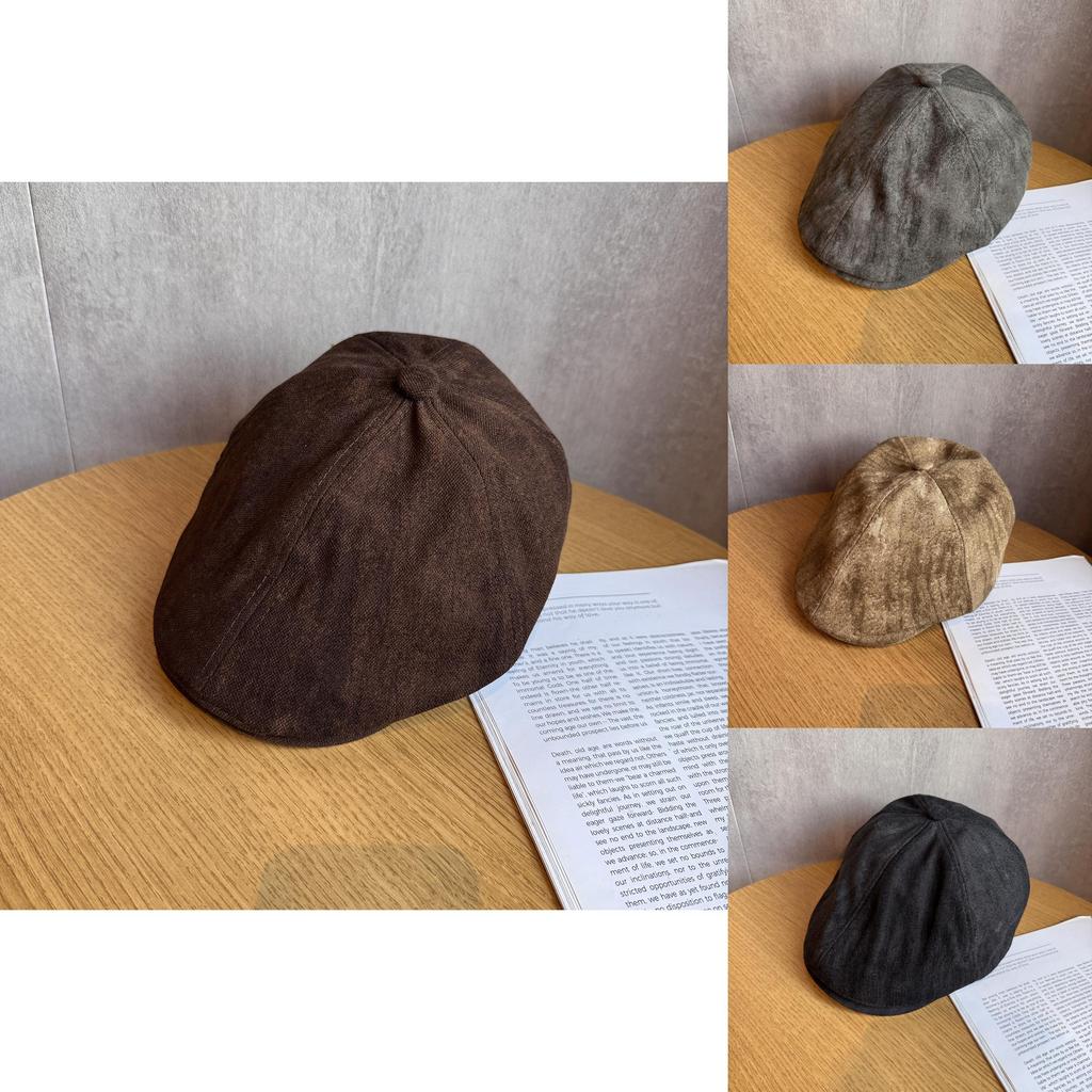Retro Japanese Style Beret Hat With Breathable Cotton Material For Fall Fashion Enthusiasts