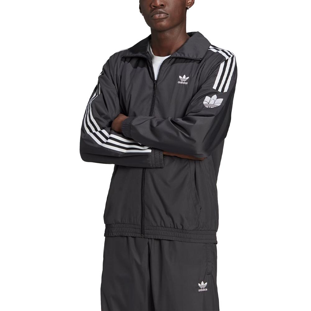 adidas Logo Long Sleeve Striped Pattern Casual Sport Zip-up Stand Collar Jacket Unisex Jackets Black JM2716