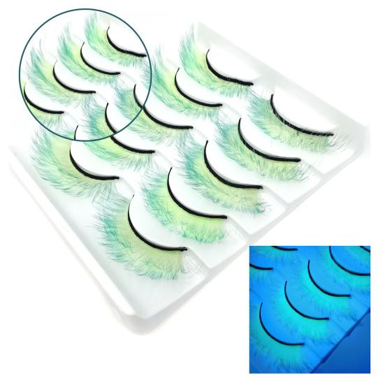 5 Pairs 3D False Eyelashes Soft Comfortable to Wear Imitation Mink Gradient Color Beauty False Eye Lashes for Performance