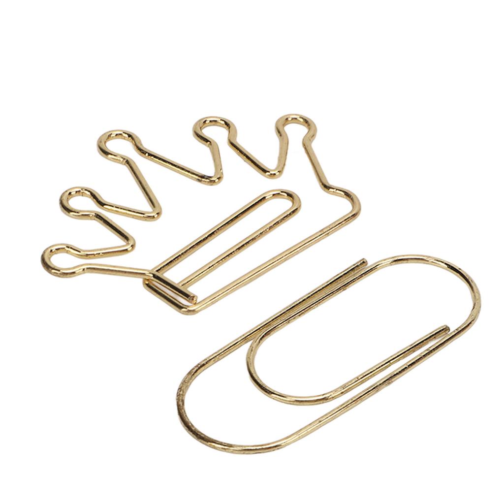 100Pcs Cute Planner Clips Innovative Design Anti Rust Electroplating Process Gold Paper Clips for Of