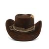 Distressed Western Cowboy Hat Wide Brim Sun Protection Gentleman Hat