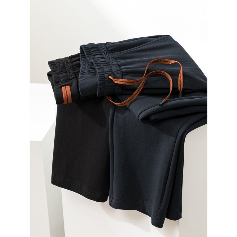 Liquid Ammonia Long-Staple Cotton Knitting Sports Pants Men's Space Cotton Sweatpants Straight-Leg Trousers Export Export Men's Pants Casual Pants