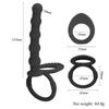 Double Penetration Anal Sex Toys For Men & Women - Dildo Penis Butt Plug, Anal Beads & Cock Ring for Delay Ejaculation