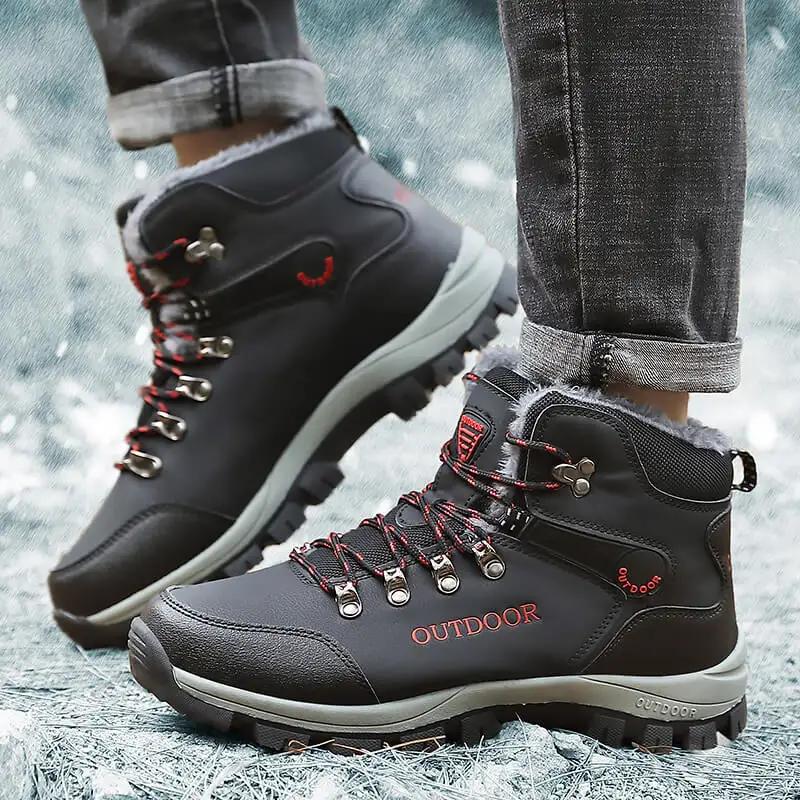 2024 Stivale da Neve Classico da Uomo Resistente all'Usura Scarpe da Trekking per Sport All'Aria Aperta Scarpe da Arrampicata Calzature Artiglio Antiscivolo Scarpa Uomo Sneakers