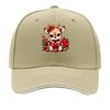 Cute Christmas Reindeer Reading Book Holly Poinsettia Gift Sandwich Baseball Cap Unisex Women Sun Cap Outdoor Workouts Hat