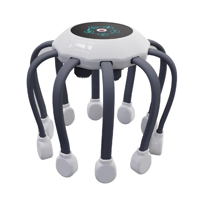 Electric Claw Scalp Scratcher 10 Vibration Contacts 5 Massage Mode Head Red Ray Cordless Portable Head Massager For Relaxation