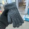 Knitted Wool Gloves Camel Wool Piled Thickened Thermal Gloves Outdoor Versatile Cold-proof Gloves