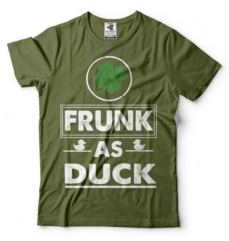 Frunk As Duck Funny Tshirt Irish Pub Drinking Party Tee St Patrick s Gift Tee Unisex T-Shirt M