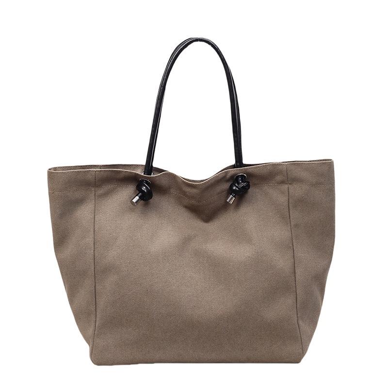 Simple Canvas Large-capacity Portable Tote Bag, New Retro High-end Child and Mother Bag, Shoulder Bag.