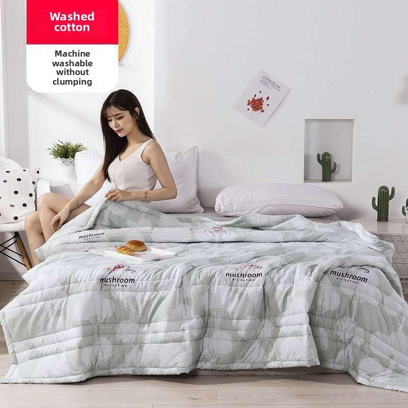 Stylish Blanket Summer Polyester Fiber Fill Water Wash Cotton For Indoor Use