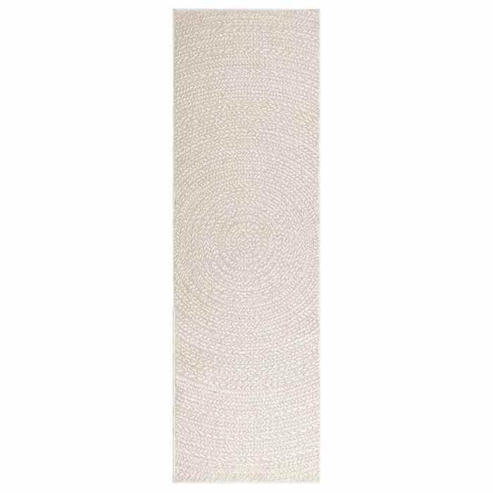 VidaXL ZIZUR Rug Cream 80x250 Cm Jute Look Indoor Outdoor, Outdoor Rug, Floor Mat, Indoor Rug, 4010374