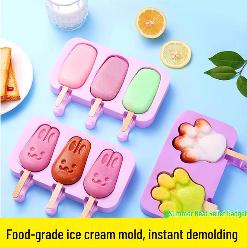 Silicone Popsicle Molds with Lids: Food-Grade Ice Cream & Ice Pop Sticks for Home Use