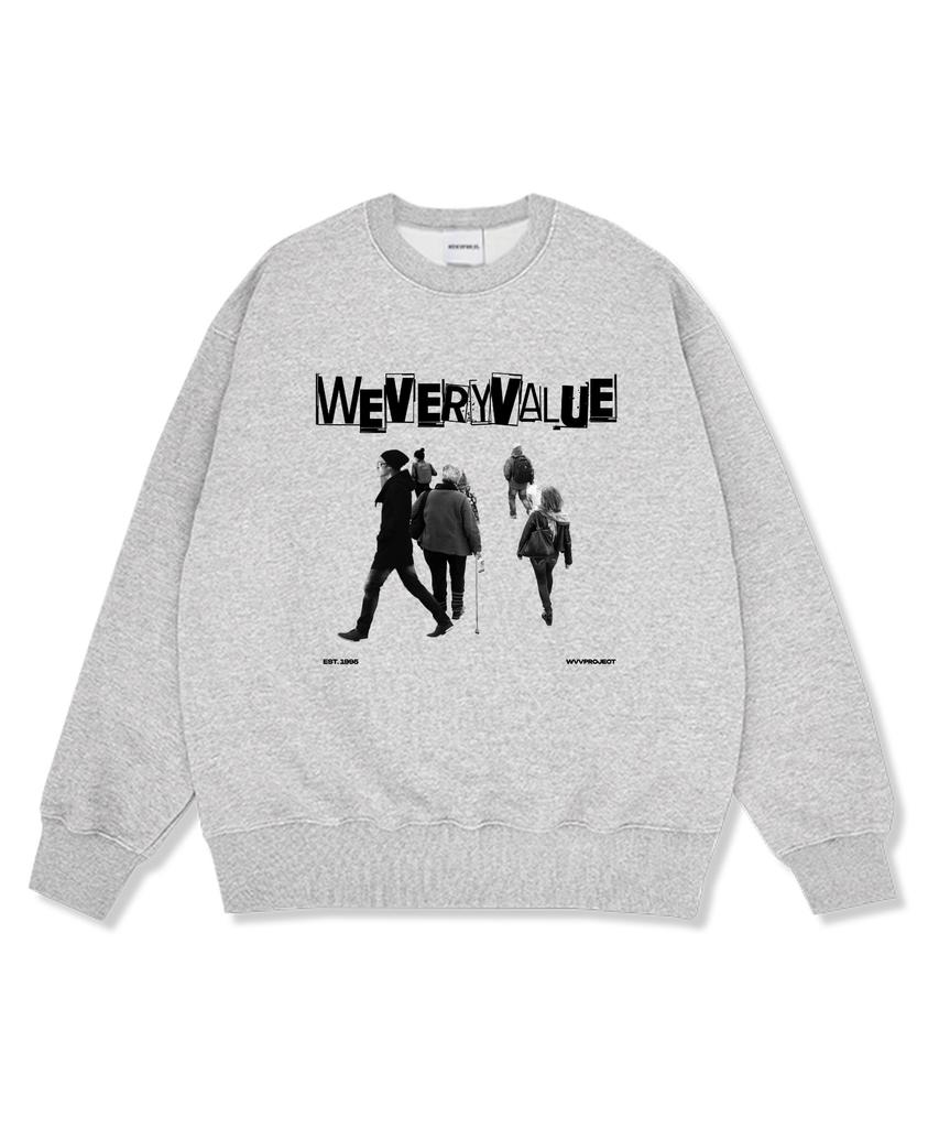 Wibelibellyu Busy Daily Oversized Premium Double-Sided Sweatshirt 4 Colors (Fleece Liner Option) (Type A)