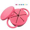 Easy-Grip Handles Stainless Steel Snack Cups Food Grade Silicone Spill-Proof Snack Containers  Baby