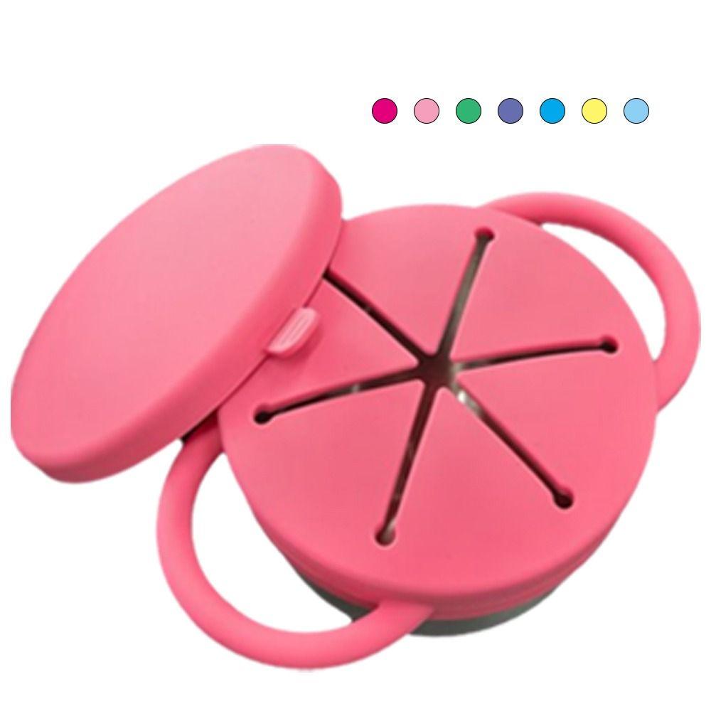 

Easy-Grip Handles Stainless Steel Snack Cups Food Grade Silicone Spill-Proof Snack Containers Baby синій