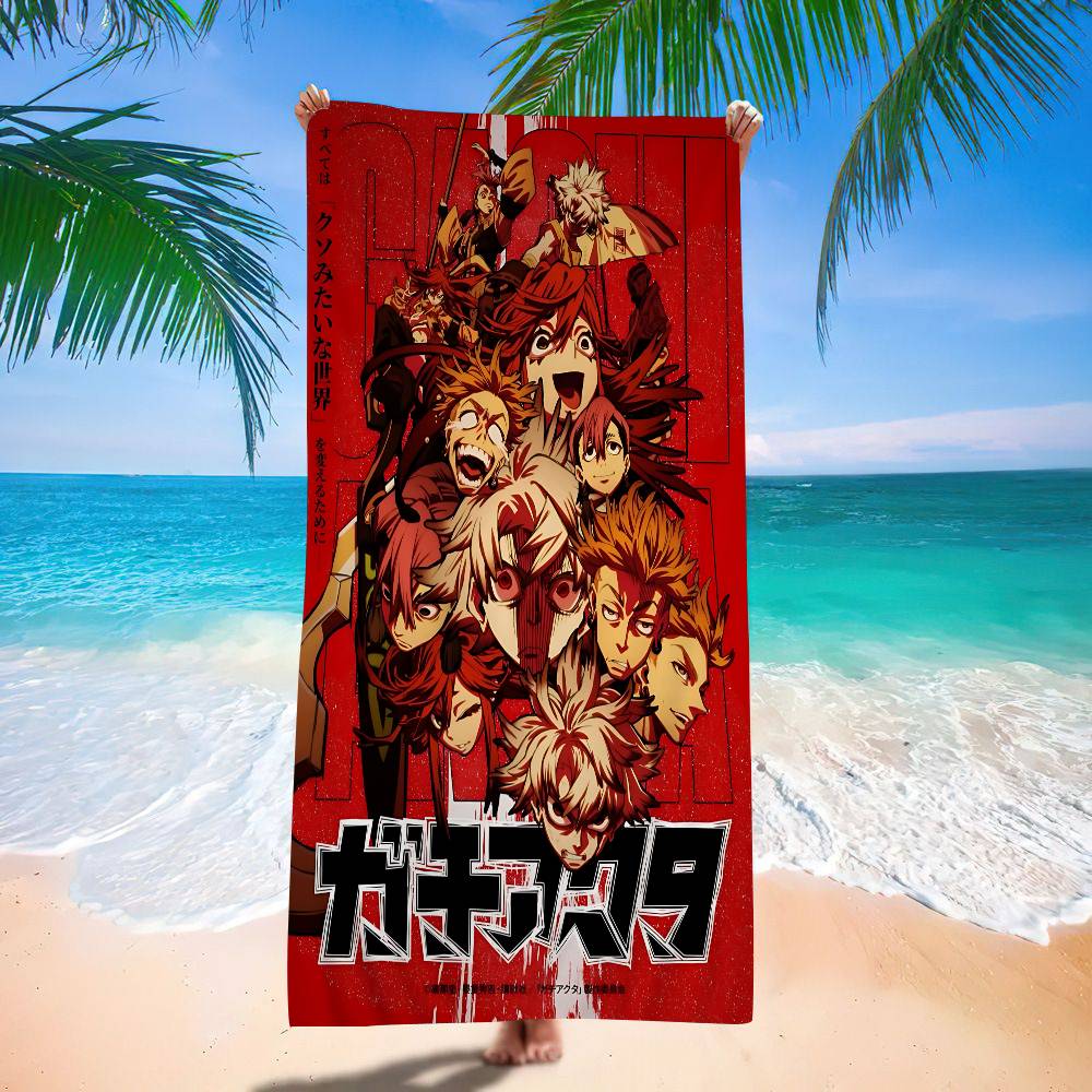 Fantasy Anime Gachiakuta Bath Towel Microfiber Soft Water Absorbing Breathable For Girl Kids Decorative Cartoon Beach Towel