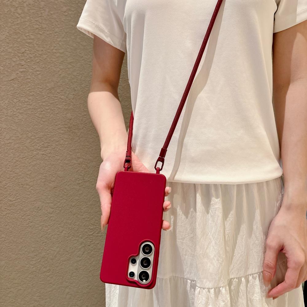 Crossbody Lanyard Silicone Soft Case For Samsung S26 Ultra S25 Edge S24 S22 Plus S21 S20 FE Necklace Shoulder Shockproof Cover