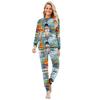 Matching Family Christmas Print Flannel Homewear Set Long-Sleeve Top And Pants