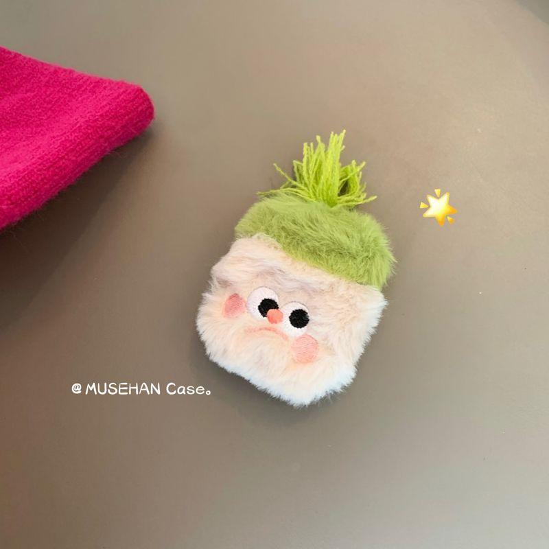 

Беспроводной Bluetooth чехол для наушников Aipods2 1-го поколения, 3-го поколения, Pro для Apple, осень-зима, 2-го поколения, Airpodpro 4-го поколения, 5-го AirPods Pro2 Green Braid Emoji