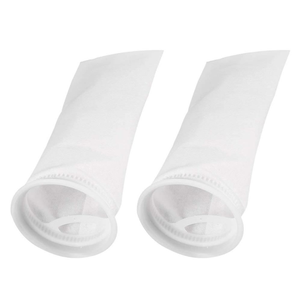 POPETPOP Set of 2 4-inch 100-micron Aquarium Filter Bags, Aquarium Sump Felt Socks, Heavy-Duty Mesh for Mechanical Filtration