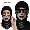 Motorcycle Face Mask, Breathable Skull Balaclava Neck Gaiter, UV Protection Face Cover for Cycling Fishing Outdoor Sports