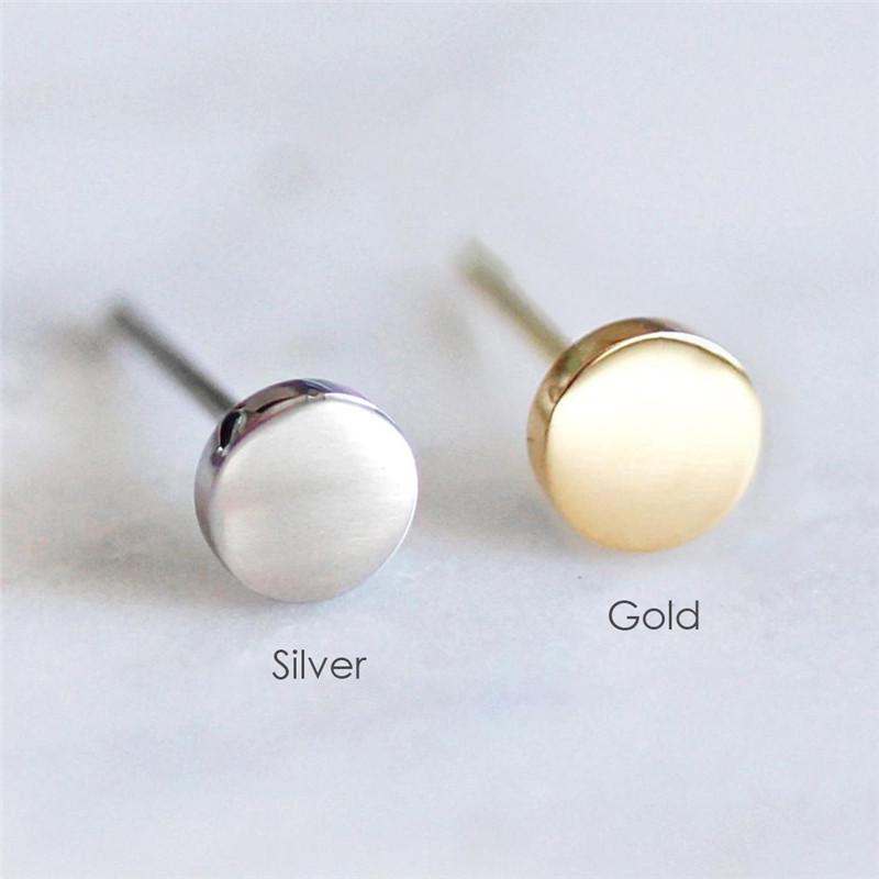 Korean Version Of Simple 316l Stainless Steel Fashion Round Personality Mini Earrings 