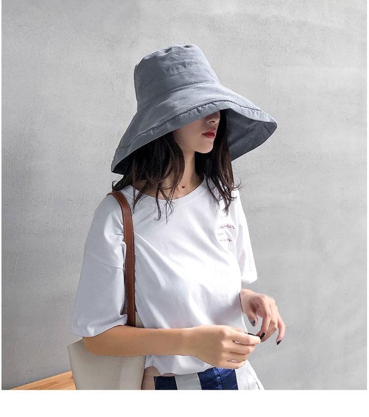 Summer Large Brim Womens Windproof Sun Hat Koreanjapanese Style Peach Skin Velvet Fisherman Hat For Outdoor Use