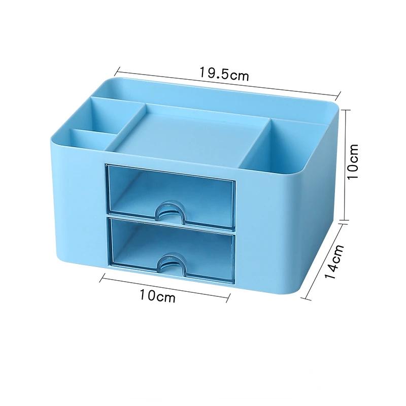 Nordic Minimalist Desk Drawer Pen Holder Storage Box Organizer Cosmetic Plastic Desktop Stationery Pencil Organize Office Shelve