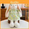 Cute Blossom Lop Eared Rabbit Plush Toy Gift For Friends Home Decor With Short Pile Material