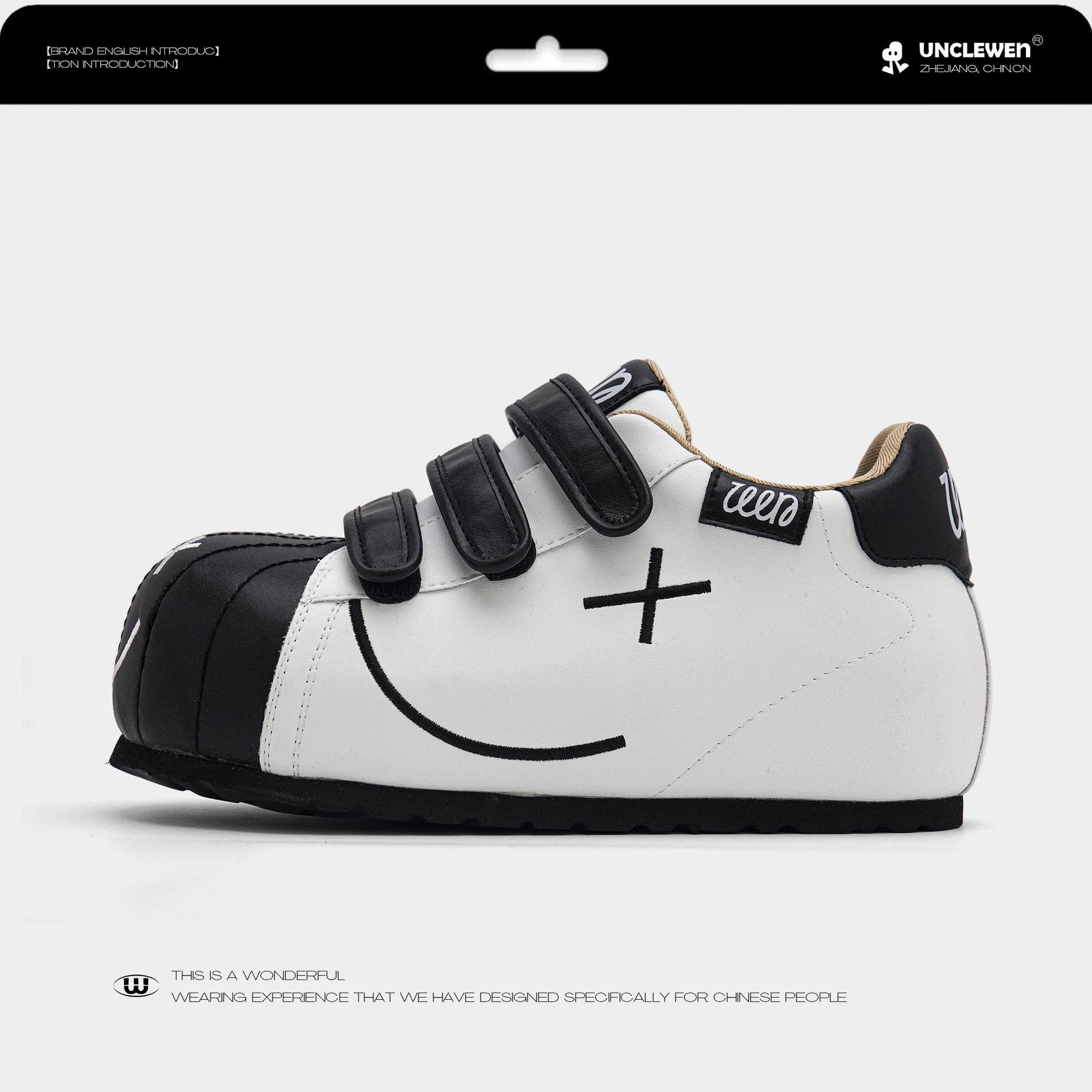 

Dudu Planet~ 2025 New Velcro Big Head Thick Sole Heightening Shoes Women s Casual Board Shoes Sports Little White Shoes 40 чёрный