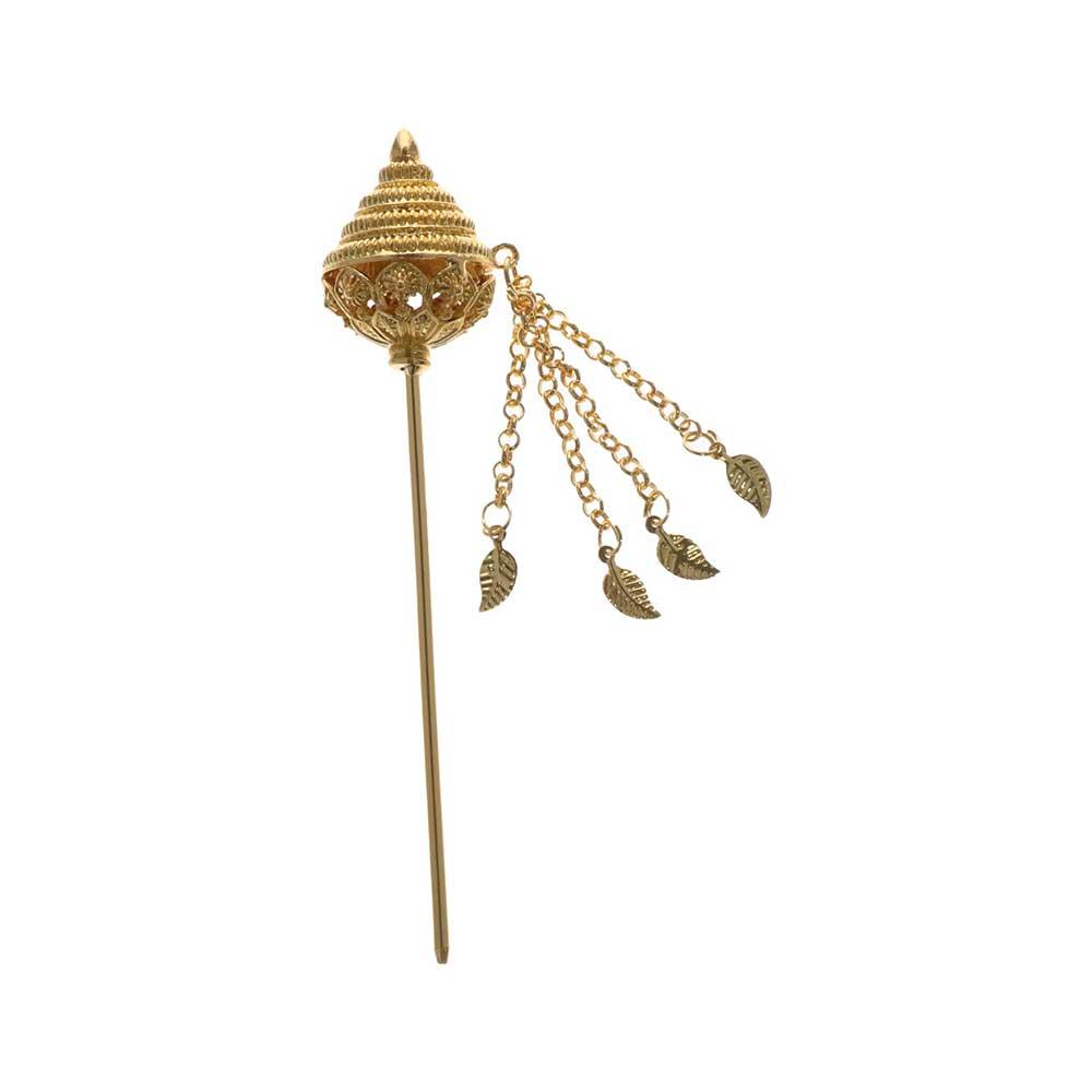 Ancient Hanfu Headwear Thai Headdress Metal Hair Sticks Tassels Hairpin Ancient Style Headwear