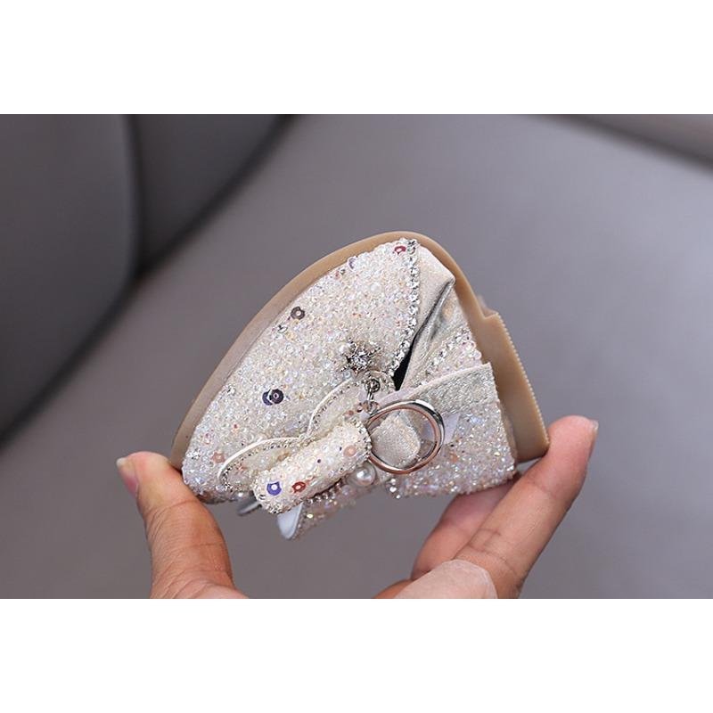 Autumn new style ladylike baby girl girls' princess rhinestone flat shoes, leather shoes, dance performance shoes