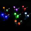 LED Light Up Earrings Flashing Blinking Stainless Steel Studs Earring Color Changing Glow Stud Earrings Halloween Christmas Gift