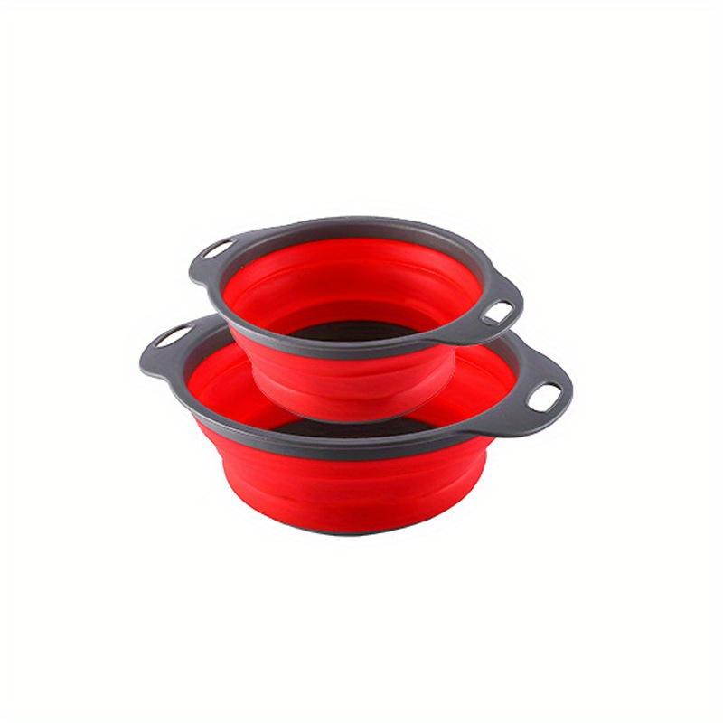 Folding Drainage Basket Set Fruit  Vegetable Washing Basket Drainer Bowl Filter Basket