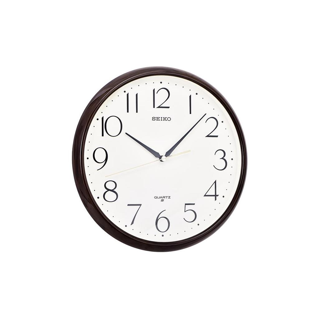 Seiko Quartz Movement Polyester Plastic Shell Wall Clock Unisex White QXA695B