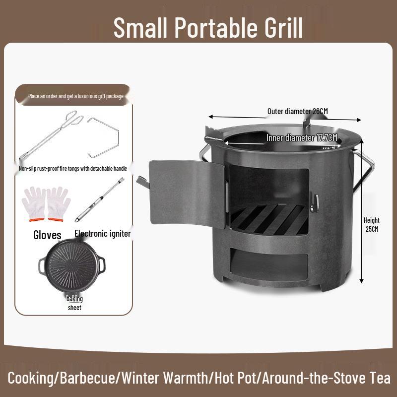Tiemuyun Outdoor Portable Wood Burning Stove