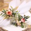 Napkin Ring 3.8cm Inner Diameter Elegant Beautiful Artificial Flower Napkin Ring for Birthday Party Wedding Reception
