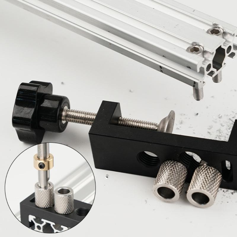 Aluminum Profile Drilling Assistant Aluminum Profile Vertical Drilling Machine Double Hole Locator Metal Drill Bit