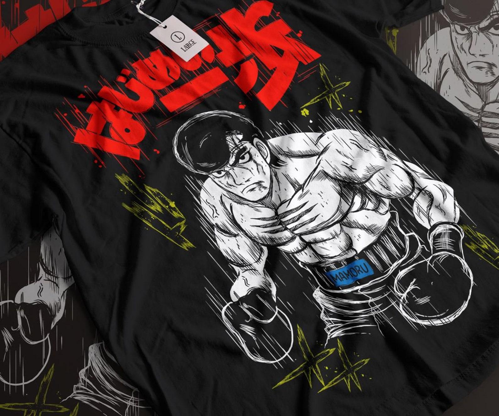Manga T-Shirt, Sport 90s Anime Lovers, Boxing GYM Anime T-Shirt, Otaku Ropa, Graphic Anime Unisex Shirt S