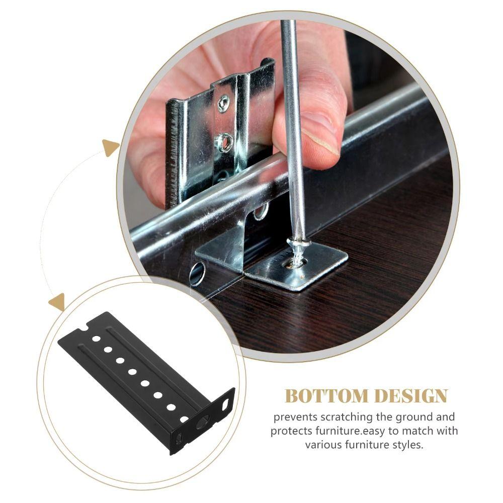 Stainless Steel Drawer Guide Slide Rail Bracket Anti-scratch Lifting Ear Accessories Cabinet