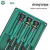 SATA Mini Screwdriver Set: Flat, Phillips, Flower Heads for Mobile Phones & Watches