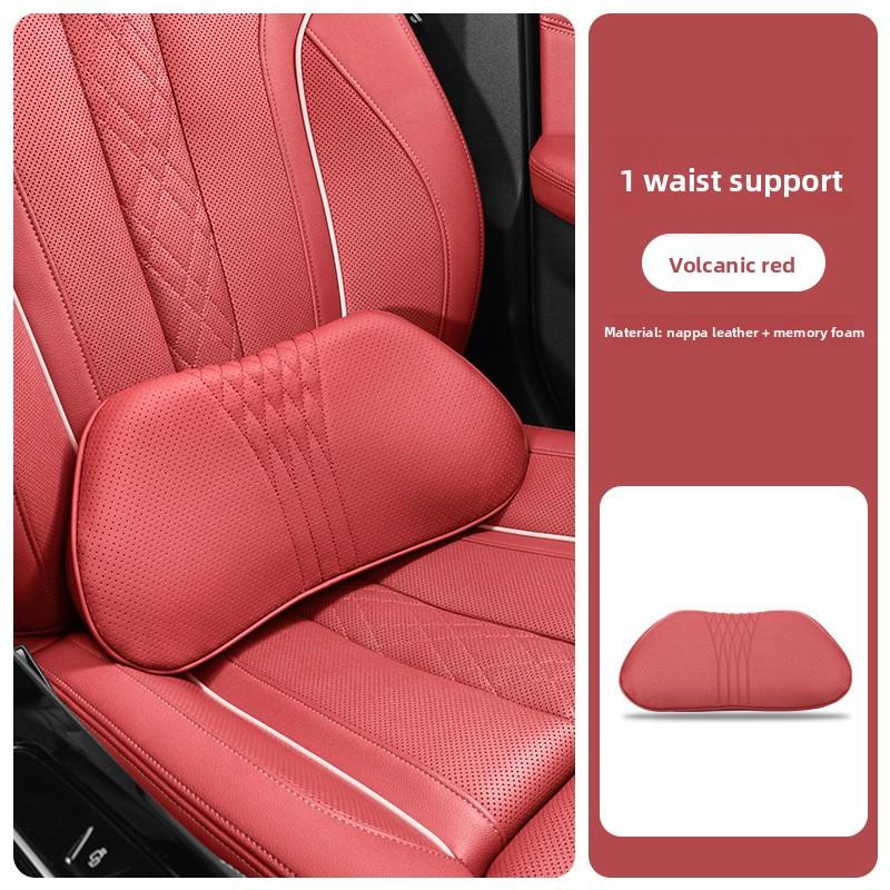 Car SUV Sedan Leather Seat Soft and Comfortable Headrest Pillow for Travel Car Headrest Memory Foam Driving Neck Pillow