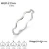 Cazador Minimalist Stackable Women‘s Ring Stainless Steel Geometric Wave Finger Rings Kpop Jewelry Gift Trend 2026 Wholesale