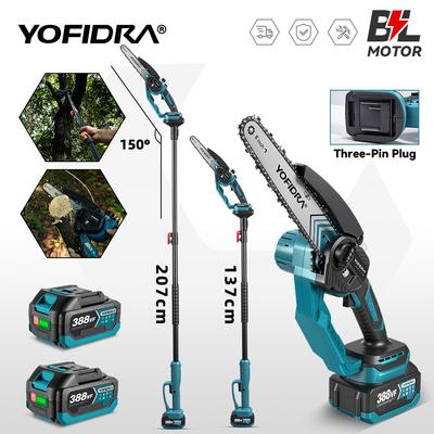 Bürstenlose 8-Zoll Teleskopstange Elektro-Kettensäge Hochentaster Gartenbeschneidung Elektrowerkzeug Für Makita 18V Akku Stift