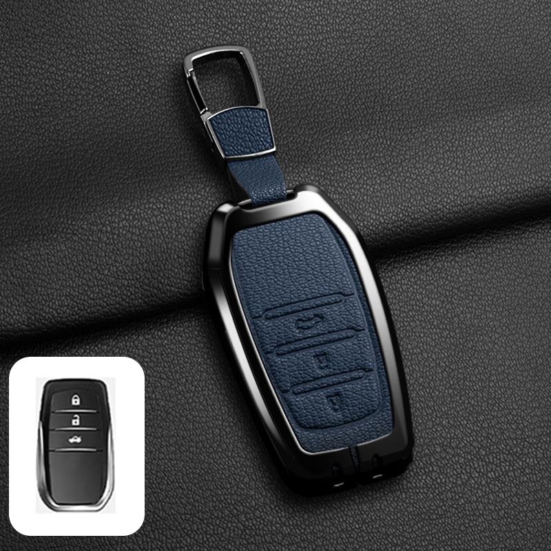 Neue Zinklegierung Leder Autoschlüssel Hülle Abdeckung Shell für Toyota CHR Hilux Fortuner Land Cruiser 200 Camry Corolla Crown RAV4 Highland